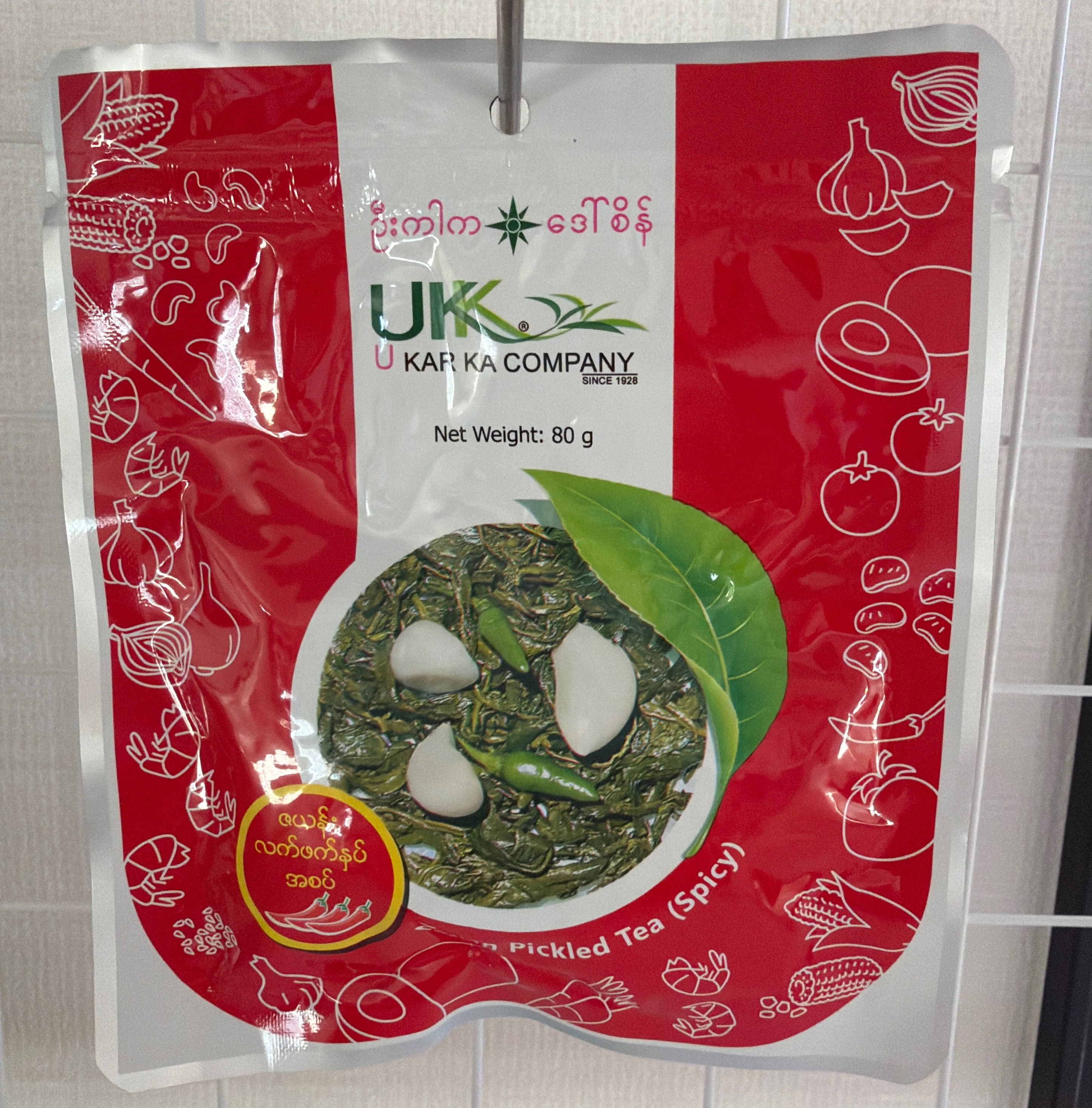 ဦးကာက ဇယန်းလက်ဖက်နှပ်အစပ် 80g